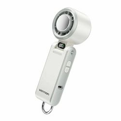 Vention USB 5V Speed (1-100) Adjustable Handheld Foldable High-Speed Cooling Fan Gray LED Display Type