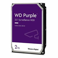 Western Digital 2 TB 3,5" HDD, 5400 RPM, WD Purple, 256MB