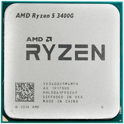 AMD CPU Desktop Ryzen 5 4C/8T 3400G (4.2GHz,6MB,65W,AM4) box, RX Vega 11 Graphics, with Wraith Stealth Cooler