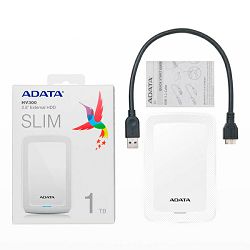 ADATA Ex HDD HV300, 1TB, usb3.0, bijeli AHV300-1TU31-CWH