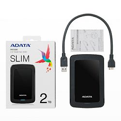 ADATA Ex HDD HV300, 2TB, usb3.0, crni AHV300-2TU31-CBK