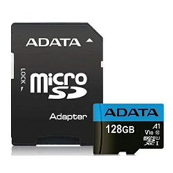 ADATA microSDXC, Class10, 100/25MBs, 128GB AUSDX128GUICL10A1-RA1