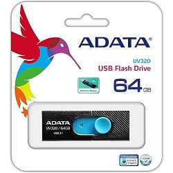 ADATA UV320, 64GB, USB3.2 crno-plavi AUV320-64G-RBKBL