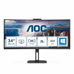 AOC CU34V5CW, 34", HDMI, DP, WCAM, USB-C, HAS CU34V5CW