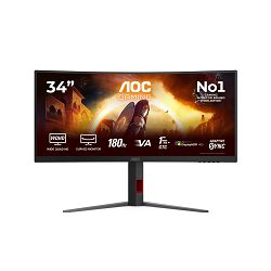 AOC CU34G4CA34",2xHDMI, DP,  180Hz, HAS, USB-C 90W CU34G4CA