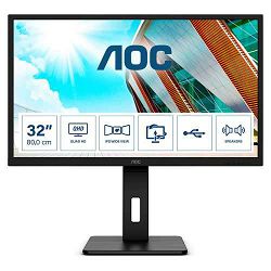 AOC Q32P2, 31,5" QHD, 2xHDMI, DP, 4xUSB, HAS Q32P2