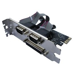 Asonic PCIE 2x ser. (RS232), 1x paralel port, + LP N-PE-1P2S + LP