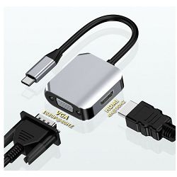 Asonic USB Tip C na VGA/HDMI adapter N-UC201