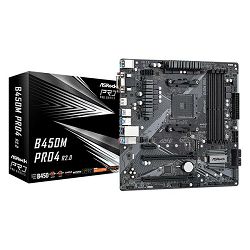 ASROCK B450M PRO4 R2.0 AM4 4xDDR4 4xSATA B450M PRO4 R2.0