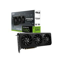 Asus PRIME GeForce RTX 5060 8GB GDDR7 OC Edition, 8GB GDDR7/256-bit, PCIe 5.0x16, HDMI/3×DP