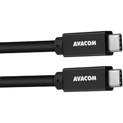Avacom kabel 2 x Type-C 60W 100cm crni DCUS-TPCC-10K60W