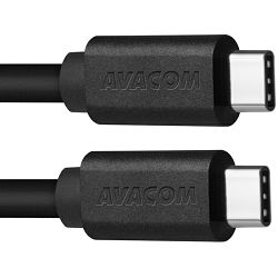 Avacom kabel TPCC-P10B 2xType-C crni 100cm DCUS-TPCC-P10B