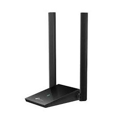 AX1800 High Gain Dual Band Wi-Fi 6 USB AdapterSPEED: 1201 Mbps at 5 GHz + 574 Mbps at 2.4 GHzSPEC: 2× High Gain External Antennas, USB 3.0, Extension CableFEATURE: MU-MIMO, OFDMA, WPA3