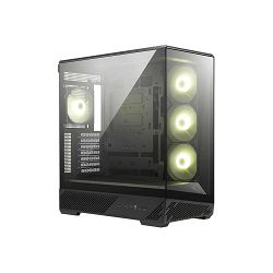 Chassis MAG PANO 130R PZ, ATX, Mid Tower, 4x Pre-installed 12mm ARGB Fan, 460 x 232 x 490 mm, Black