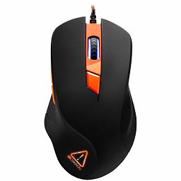 CANYON Eclector GM-3, Wired Gaming Mouse with 6 programmable buttons, Pixart optical sensor, 4 levels of DPI and up to 3200, 5 million times key life, 1.65m Braided USB cable,rubber coating surface an