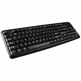 CANYON KB-1, Wired Keyboard, 104 keys, USB2.0, Black, cable length 1.5m, 443*145*24mm, 0.37kg, Adriatic