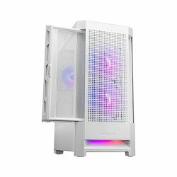 COUGAR | Duoface RGB White | PC Case | Mid Tower / Airflow Front Panel / 2 x 140mm & 1x 120mm ARGB Fans incl. / TG Left Panel