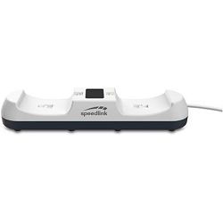 Dodatak za SONY PlayStation 5, SpeedLink Jazz USB punjač za 2 kontrolera, bijeli SL-460001-WE