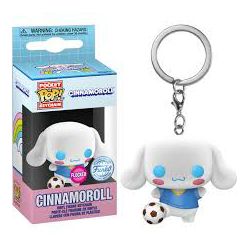 FUNKO POP KEYCHAIN: SANRIO - CINNAMOROLL (SOCCER BALL) (FLOCKED) - 889698821452