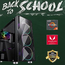 Futura IT Back2School PC (AMD Ryzen 3 3200G, 16GB RAM, SSD 500GB, RX Vega, 450W, Midi ATX) Poklon 