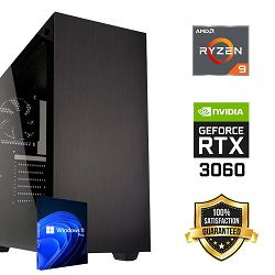 Futura Workstation PC (AMD Ryzen 9 5900X, 32GB RAM, SSD+HDD, RTX 3060, 650W, Midi ATX) Win-OS