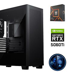 FuturaIT AI Professional PC (AMD Ryzen 7 7700X, 32GB RAM, SSD 2TB, RTX 5060Ti, 650W, Midi ATX) WinOS