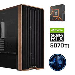 FuturaIT AI Professional PC (AMD Ryzen 7 7700X, 64GB RAM, SSD 4TB, RTX 5070Ti, 1000W, Midi ATX) WinOS