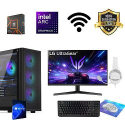 FuturaIT AIO Gaming PC (AMD Ryzen 5 7500F, 16GB RAM, SSD 1TB, ARC 580, 700W, Midi ATX) + Periferija 