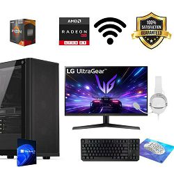 FuturaIT AIO Gaming PC (AMD Ryzen 7 5700X3D, 32GB RAM, SSD 1TB, RX 6750XT, 700W, Midi ATX) + Perfierija 