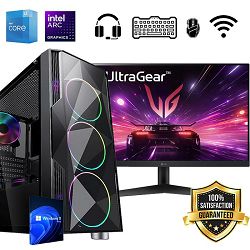 FuturaIT AIO Gaming PC (Intel i3 12100F, 16GB RAM, SSD 1TB, ARC B580, 650W, Midi ATX) + Periferija 