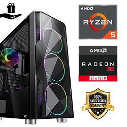 FuturaIT Gamer PC (AMD Ryzen 5 5500, 16GB RAM, SSD 500GB, RX 6600, 550W, Midi ATX) Poklon