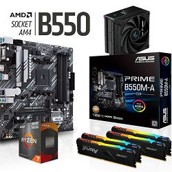 FuturaIT AMD Upgrade Kit (AMD Ryzen 7 5700X3D, 32 GB, B550M, Cooler) 
