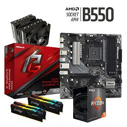 FuturaIT AMD Upgrade Kit (AMD Ryzen 5 5600X, 32GB RAM, B550M, Cooler)
