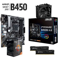 FuturaIT AMD Upgrade Kit (AMD Ryzen 5 5600X, B450M, 16GB RAM, Cooler) 