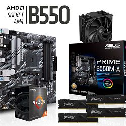 FuturaIT AMD Upgrade Kit (AMD Ryzen 5 5600X, B550M, 32GB RAM, Cooler) 