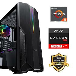 FuturaIT Back2School PC (AMD Ryzen 5 5500, 16GB RAM, SSD 1TB, 9060XT, 600W, Midi ATX)