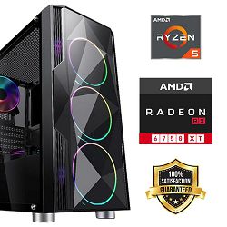 FuturaIT Back2School PC (AMD Ryzen 5 5500, 16GB RAM, SSD 1TB, RX 6750 XT, 600W, Midi ATX)  