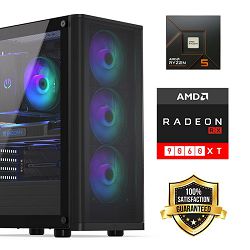 FuturaIT Back2School PC (AMD Ryzen 5 7500F, 16GB RAM, SSD 1TB, RX 9060XT, 600W, Midi ATX) 