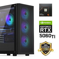 FuturaIT Back2School PC (AMD Ryzen 5 7500F, 32GB RAM, SSD 1TB, RTX 5060Ti, 650W, Midi ATX) 