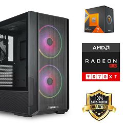 FuturaIT Back2School PC (AMD Ryzen 7 7800X3D, 32GB RAM, SSD 1TB, RX 9070XT, 750W, Midi ATX)