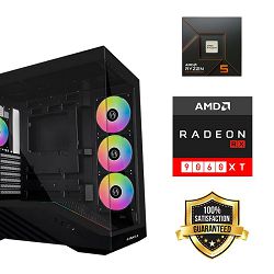 FuturaIT Back2School PC (AMD Ryzen 5 7500F, 16GB RAM, SSD 1TB, RX 9060XT, 650W, Mini ATX)
