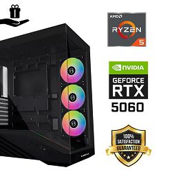 FuturaIT BB Gamer PC (AMD Ryzen 5 5500, 16GB RAM, SSD 1TB, RTX 5060, 650W, Midi ATX)