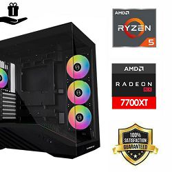 FuturaIT BB Gamer PC (AMD Ryzen 5 5500, 16GB RAM, SSD 1TB, RX 7700XT, 650W, Midi ATX) Poklon