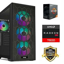 FuturaIT BB Gamer PC (AMD Ryzen 5 5500, 16GB RAM, SSD 500GB, RX 7600, 650W, Midi ATX)
