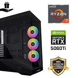 FuturaIT BB Gamer PC (AMD Ryzen 7 5700X, 32GB RAM, SSD 1TB, RTX 5060Ti, 750W, Midi ATX) Poklon