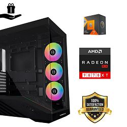 FuturaIT BB Gamer PC (AMD Ryzen 7 7800X3D, 32GB RAM, SSD 2TB, RX 9070XT, 750W, Midi ATX)