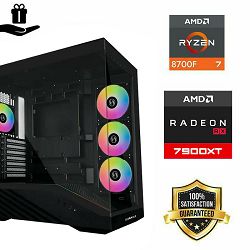 FuturaIT BB Gamer PC (AMD Ryzen 7 8700F, 32GB RAM, SSD 1TB, RX 7090XT, 750W, Midi ATX)