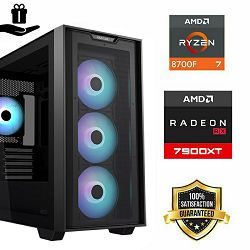 FuturaIT BB Gamer PC (AMD Ryzen 7 8700F, 32GB RAM, SSD 1TB, RX 7090XT, 750W, Midi ATX)
