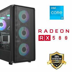 FuturaIT BB Gamer PC (Intel i3 12100F, 16GB RAM, SSD 250GB, RX 580, 650W, Midi ATX)