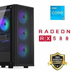 FuturaIT BB Gamer PC (Intel i3 13100F, 16GB RAM, SSD 500GB, RX 580, 550W, Midi ATX)